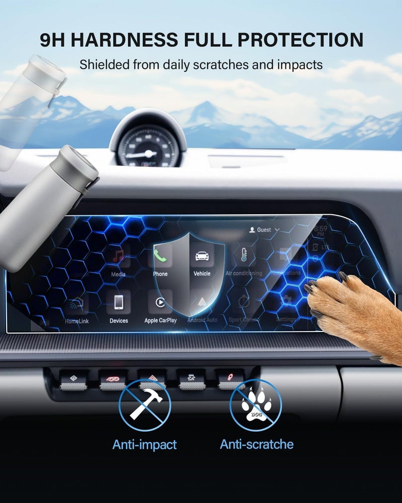 WEIPIN For Glossy Tempered Glass 2021 2022 2023 2024 2025 Porsche 911 10.9 Inch Touchscreen Screen Protector - 911 Accessories - Image 5